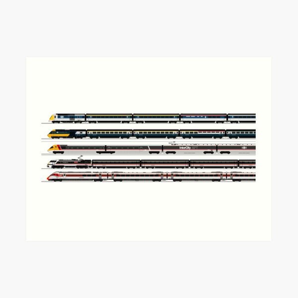 BRITISH HIGH SPEED TRAINS Art Print