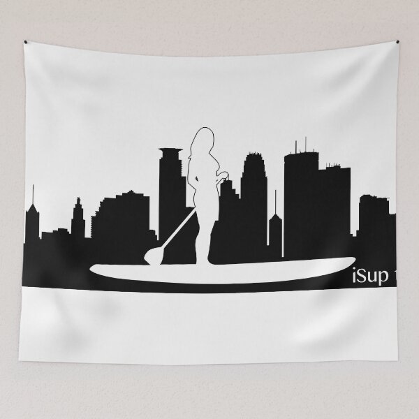 Item preview, iSup the cities Girl Minneapolis Stand up Paddle board designed and sold by Allie Oop Art and Design.