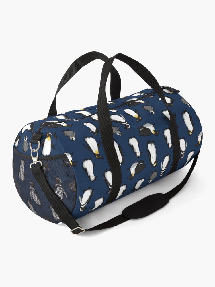 Alternate view of Cute Penguin Pattern (Dark Blue Variant) Duffle Bag
