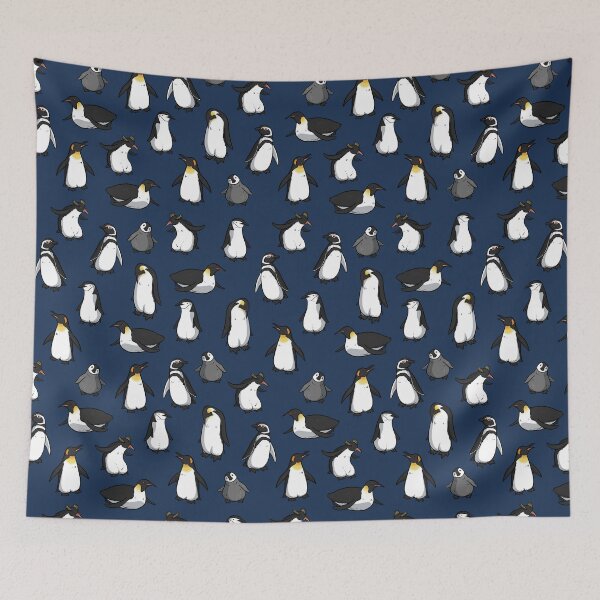Item preview, Cute Penguin Pattern (Dark Blue Variant) designed and sold by Joshua Pruner.