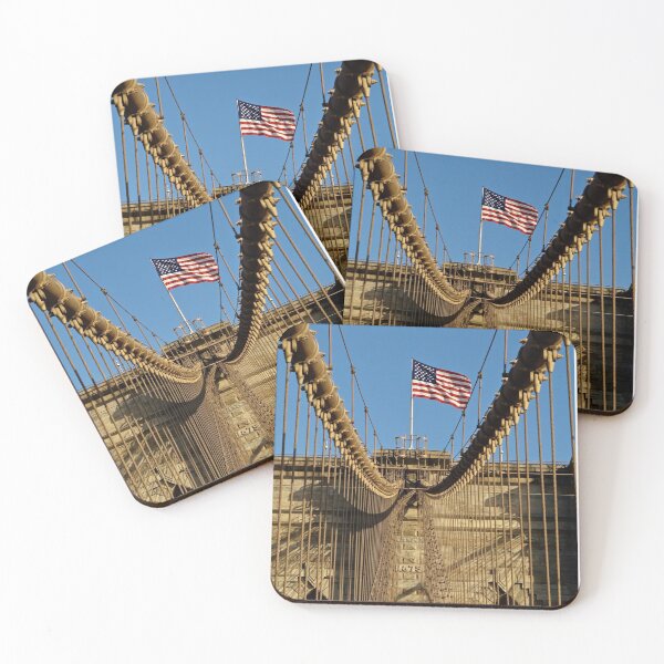 Item preview, Brooklyn Bridge Flag Photo designed and sold by ArtWithPurpose.