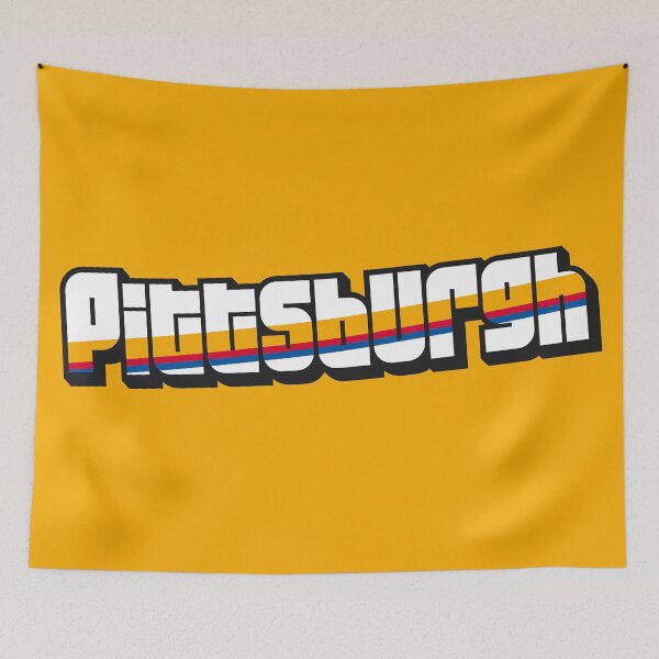 Item preview, Retro Pittsburgh Word Art with Stripes designed and sold by SLAG-Creative.