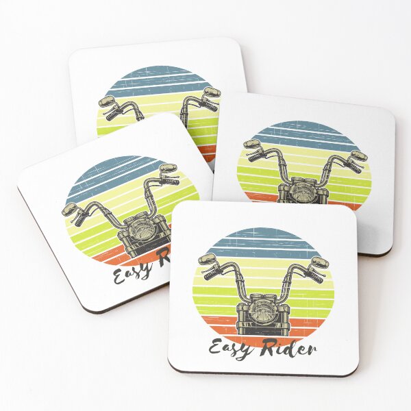 Item preview, Easy rider bike silhouette on a retro sunset designed and sold by portrait4you.