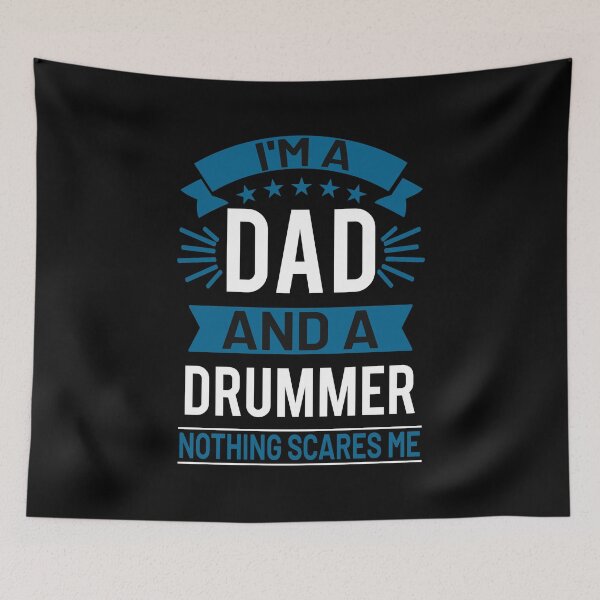Item preview, I'm A Dad And A Drummer Nothing Scares Me Funny Drummer Gift designed and sold by TeeDesignsStore.