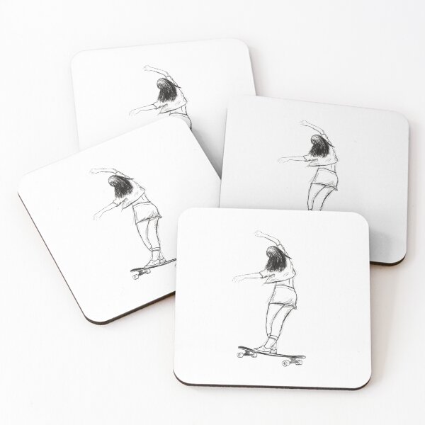 Item preview, Longboard Skater Girl designed and sold by Fangpunk.
