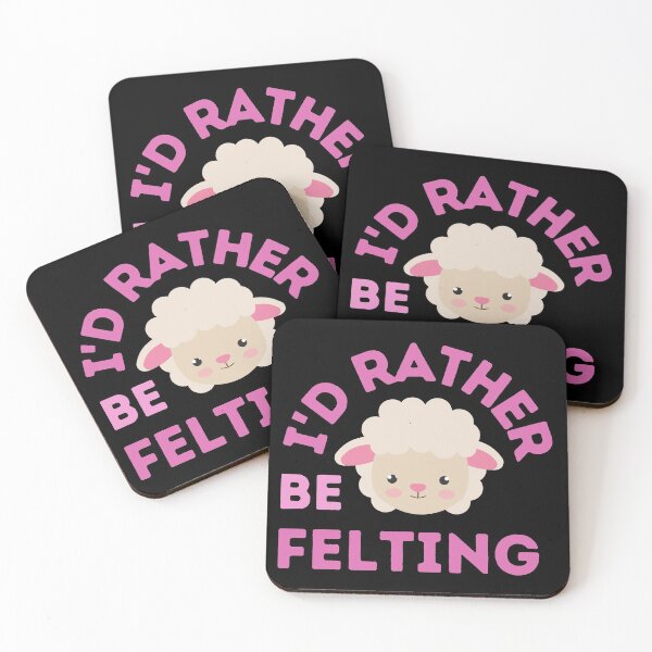 Item preview, I'D RATHER BE FELTING - Funny Cute Felting Design designed and sold by a-little-ink.