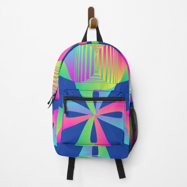 Item preview, neon rainbow geometric pattern designed and sold by MiraNomegusta.