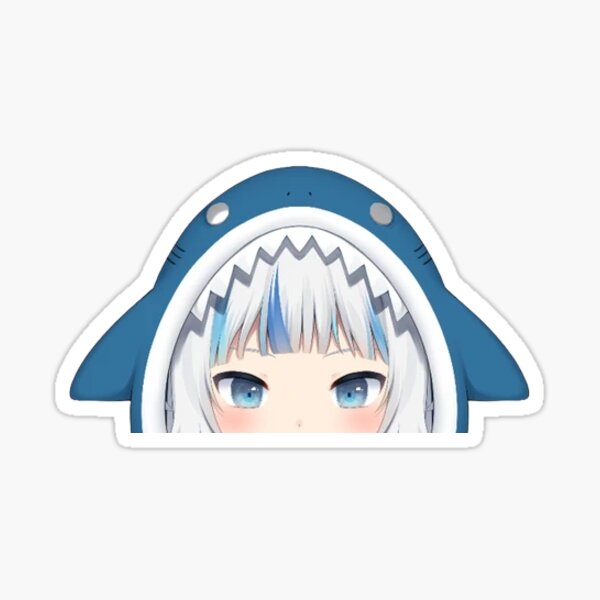 Aperçu de l'œuvre Gawr Gura Peeker créée et vendue par UwU-Senpai.