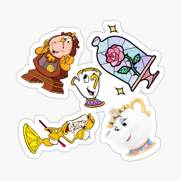 Beauty and the Beast Sticker for Sale by HanneBradley