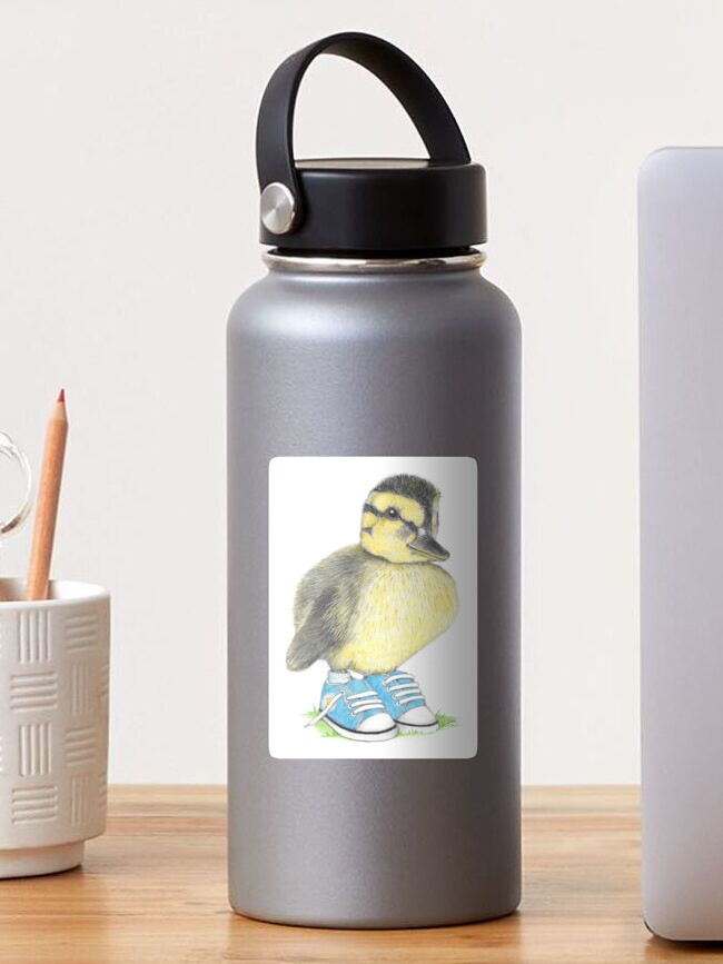 Thumbnail 1 of 3, Sticker, Duckling in sneakers designed and sold by JimsBirds.