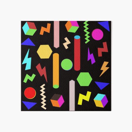 Item preview, Fun Geometric Line Pattern in Black Background: Cute Colorful Abstract Pattern  designed and sold by Vero De.