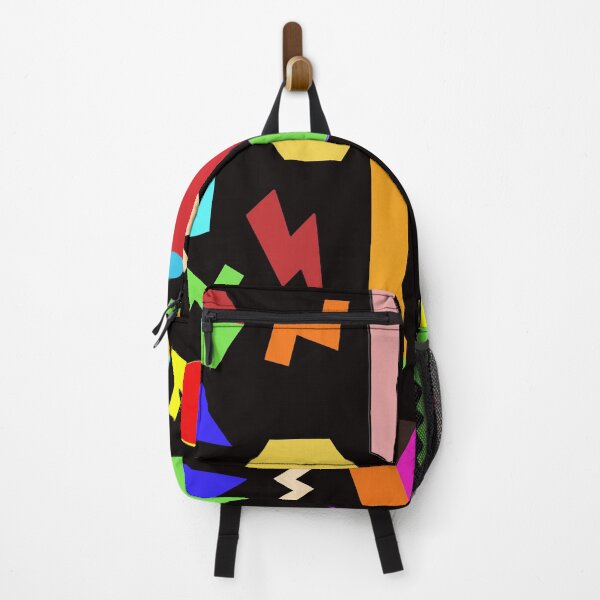 Item preview, Fun Geometric Line Pattern in Black Background: Cute Colorful Abstract Pattern  designed and sold by Vero De.