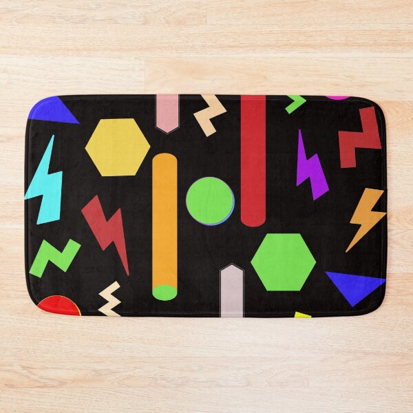 Item preview, Fun Geometric Line Pattern in Black Background: Cute Colorful Abstract Pattern  designed and sold by Vero De.