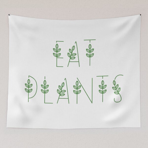 Item preview, Eat Plants Veganuary Minimalistic Vegan Plant Based Typography designed and sold by Sunny Collections.