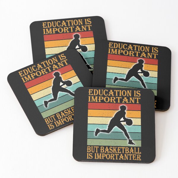 Item preview, Education is important but basketball is importanter Classic Sticker And Shirt Design designed and sold by Glike.