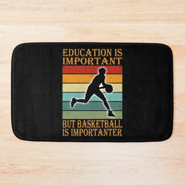 Item preview, Education is important but basketball is importanter Classic Sticker And Shirt Design designed and sold by Glike.