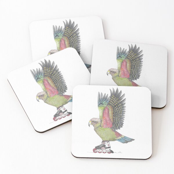 Item preview, Kea Parrot on Inline skates designed and sold by JimsBirds.
