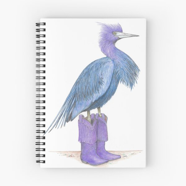 Item preview, Little blue heron in cowgirl boots designed and sold by JimsBirds.
