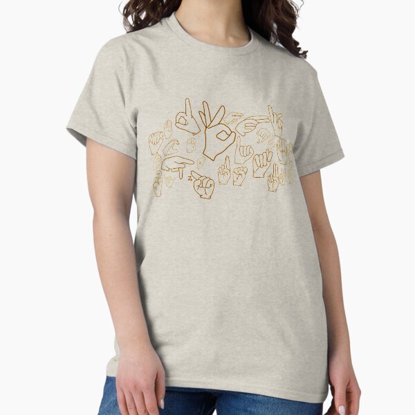 “ASL Alphabet” in American Sign Language Classic T-Shirt