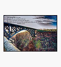 Bible Verse Matthew 7:13-14 Photographic Print