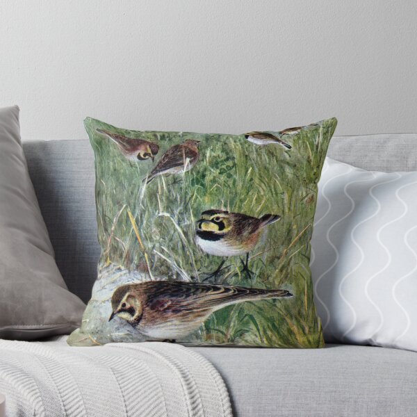 Item preview, Flock of Horned Larks in Meadow designed and sold by fenneltea.