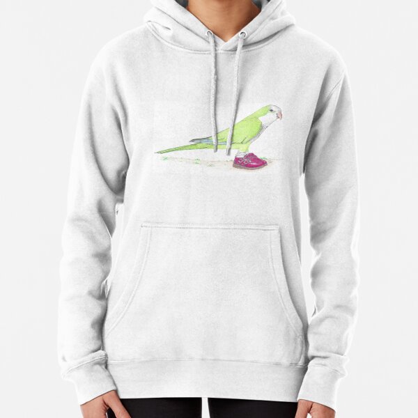 Quaker parrot in Mary Janes Pullover Hoodie