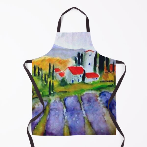 Item preview, Lavender field watercolor painting designed and sold by horseaddicted.