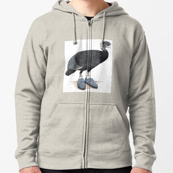 Guineafowl in rockabilly shoes Zipped Hoodie