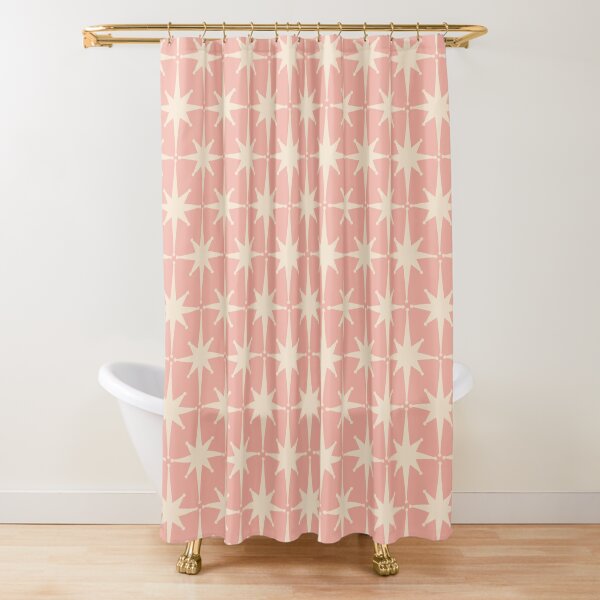 Item preview, Atomic Age 1950s Retro Starburst Pattern in Cream and Blush Pink designed and sold by kierkegaard.