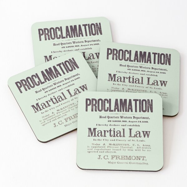 Item preview, Proclamation Of Martial Law by General Fremont - St. Louis 1861 designed and sold by warishellstore.