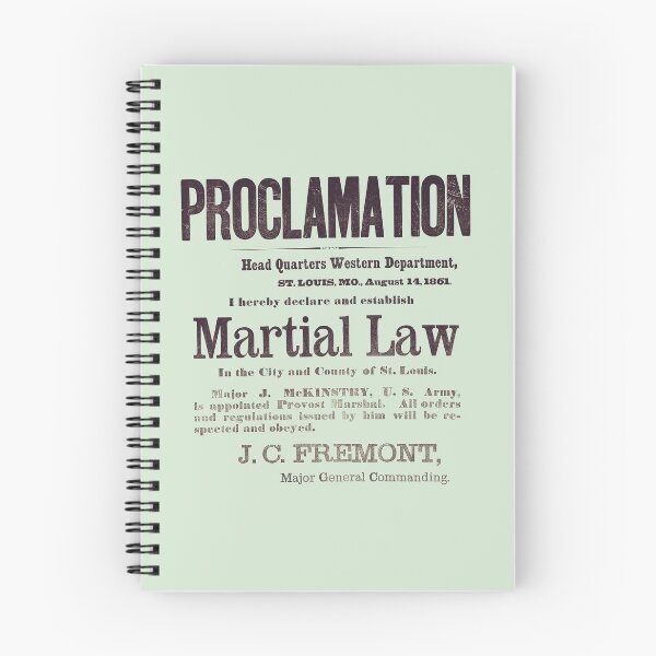 Item preview, Proclamation Of Martial Law by General Fremont - St. Louis 1861 designed and sold by warishellstore.