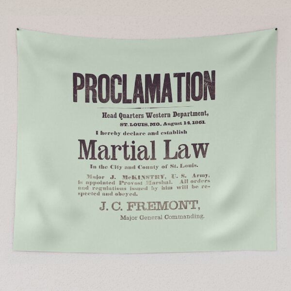 Item preview, Proclamation Of Martial Law by General Fremont - St. Louis 1861 designed and sold by warishellstore.