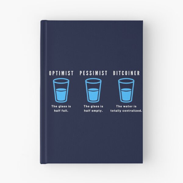 Item preview, Optimist - Pessimist - Bitcoiner - Glass of Water designed and sold by AeroAstro.