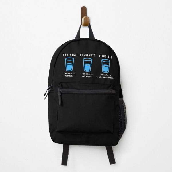 Item preview, Optimist - Pessimist - Bitcoiner - Glass of Water designed and sold by AeroAstro.