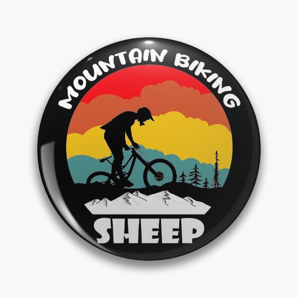 Artikelvorschau, Mountainbike-Schaf-lustiges Zitat-Mountainbiker-Retro- Weinlese entworfen und verkauft von peachyline.