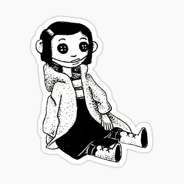 Coraline Inspired Doll Sticker
