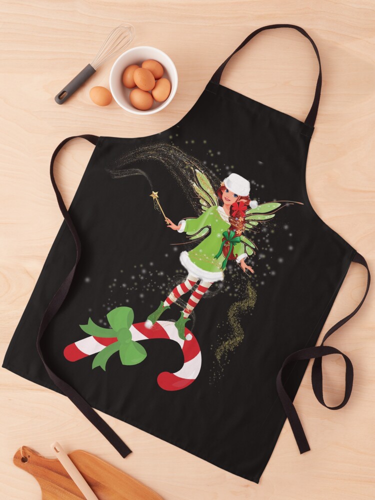 Thumbnail 1 of 6, Apron, Fairy Merry and The Matching Candy Cane™ designed and sold by TeelieTurner.