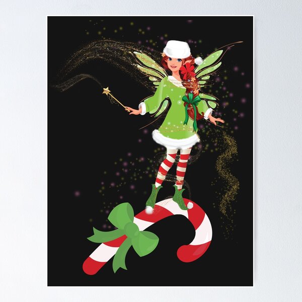 Item preview, Fairy Merry and The Matching Candy Cane™ designed and sold by TeelieTurner.