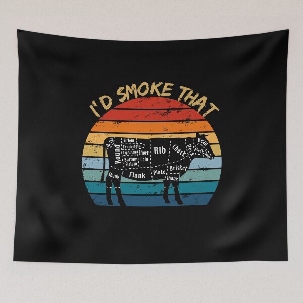 Item preview, I'd Smoke That Cow BBQ Grilling Smoker Vintage BBQ Gift designed and sold by enjoytheshirt.
