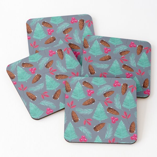 Item preview, Winter forest Christmas print cornflower blue designed and sold by Emma Kunz.