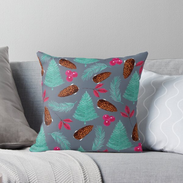 Item preview, Winter forest Christmas print cornflower blue designed and sold by Emma Kunz.