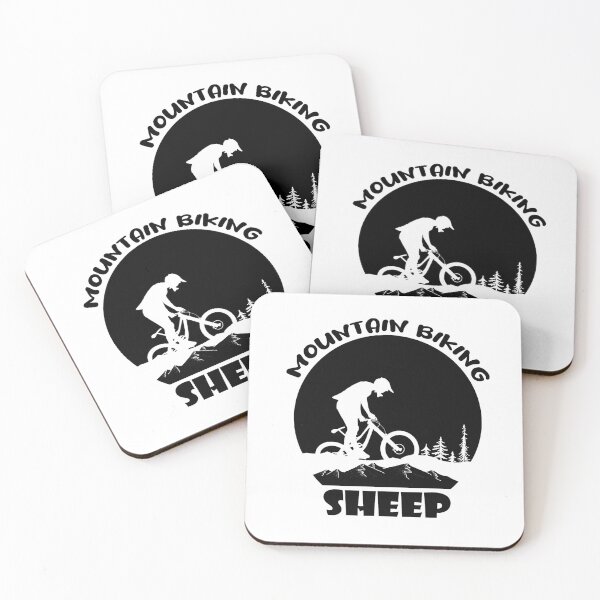 Item preview, Mountain Biking Sheep Funny Quote Mountain Bikes Black White designed and sold by peachyline.