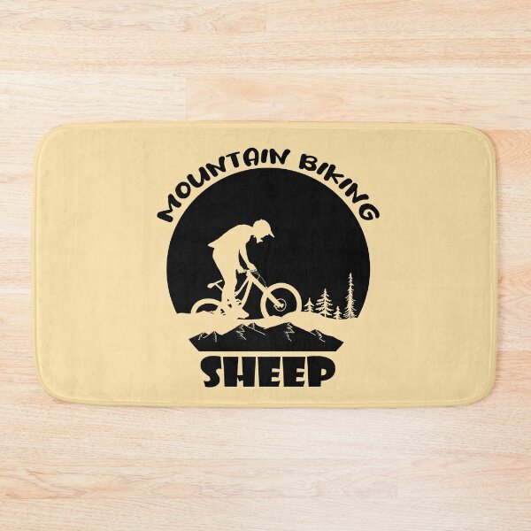 Item preview, Mountain Biking Sheep Funny Quote Mountain Bikes Black White designed and sold by peachyline.