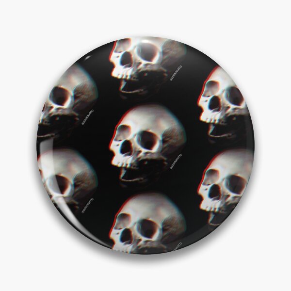 Item preview, Glitched Anaglyph Skull - Grunge Screaming Skull designed and sold by RabbitLair.