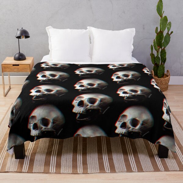 Item preview, Glitched Anaglyph Skull - Grunge Screaming Skull designed and sold by RabbitLair.