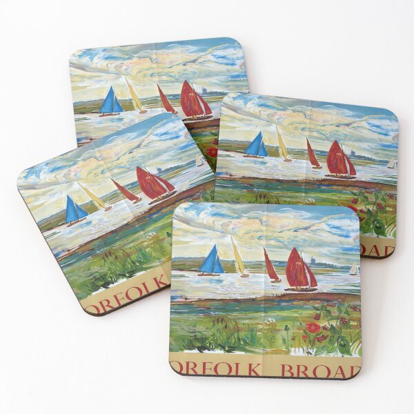 Item preview, retro classic Norfolk Broads poster designed and sold by CorasPosters.