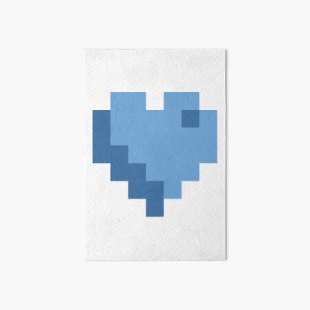 Blue 8-Bit Heart Art Board Print