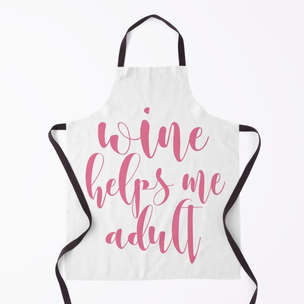 Item preview, Wine helps me adult - pink and white background designed and sold by Kinisis.
