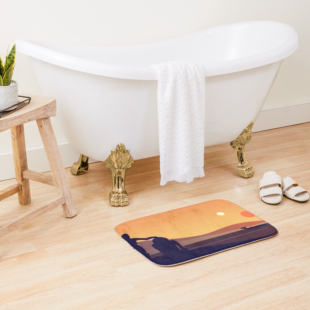 Tatooine Sunset Bath Mat