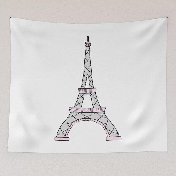 Item preview, Grey and Baby Pink Eiffel Tower designed and sold by passionatelyem.